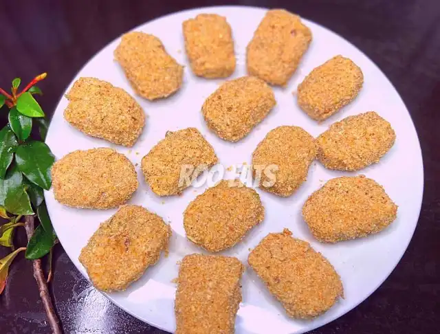 Soy Nuggets After Breading