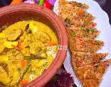 Alu Bithara Curry And Malu Bithara Omelette