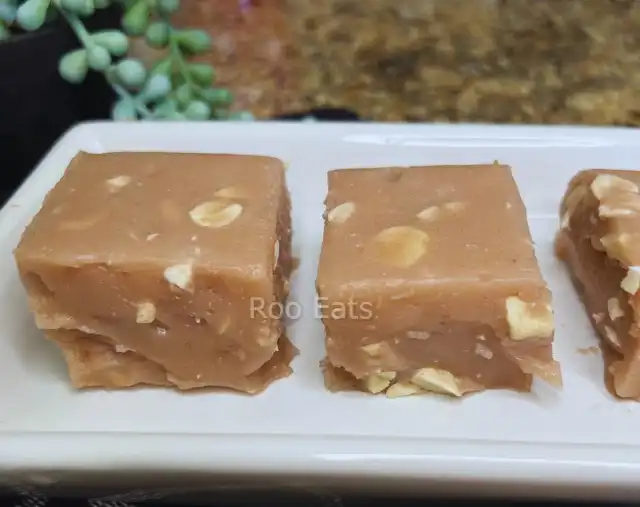 Slices Of Kithul Flour Pudding With Cashews